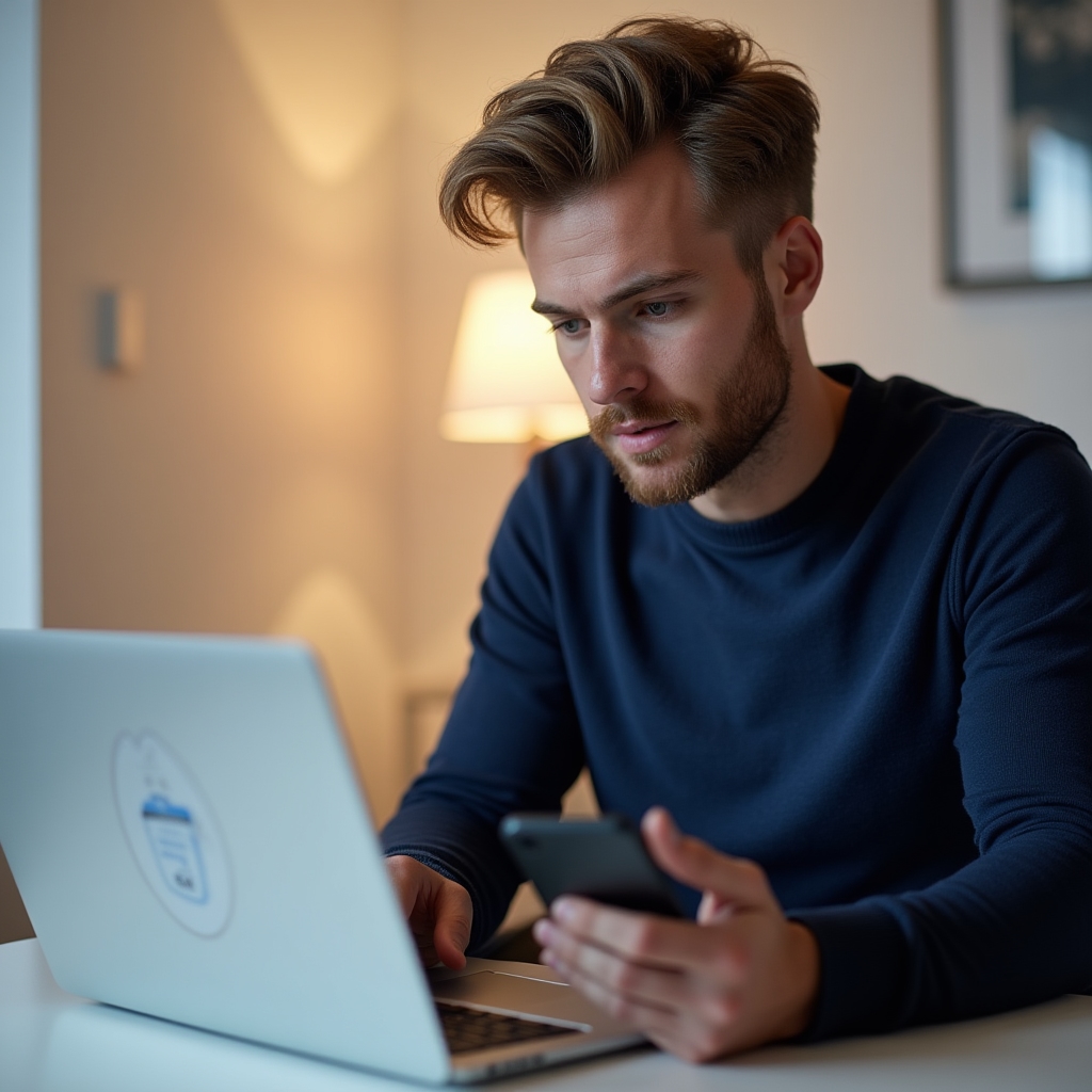 Online-Banking Sicherheitsmerkmale am Bildschirm