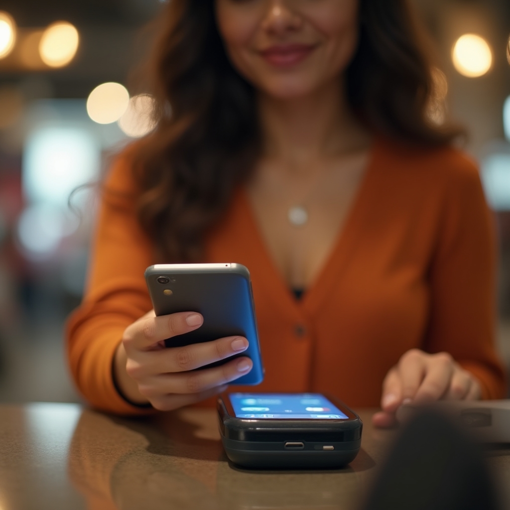 Kontaktloses Bezahlen per Smartphone am Terminal